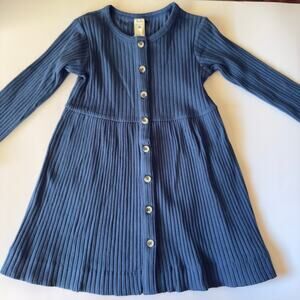 Kate Quinn long sleeve button front dress | big dipper blue |
organic cotton